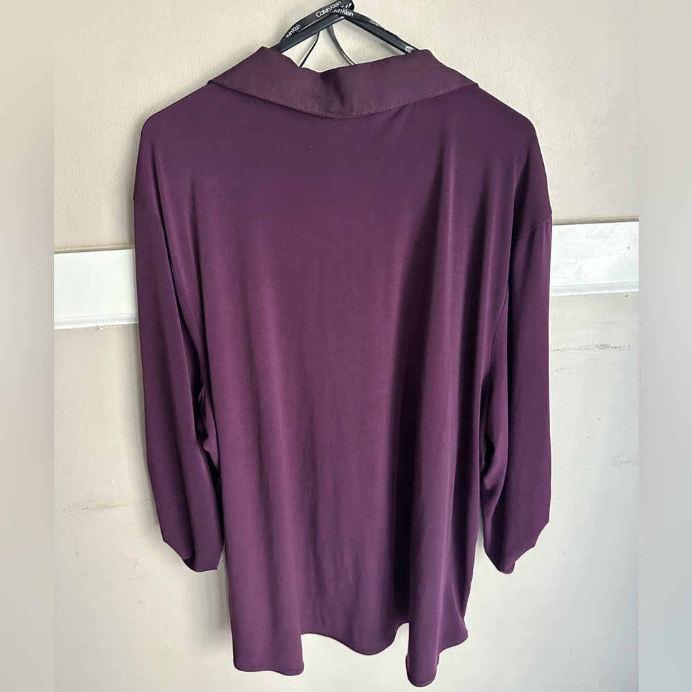 Calvin Klein Deep Purple Button Down Shirt Size XL - Picture 2 of 3